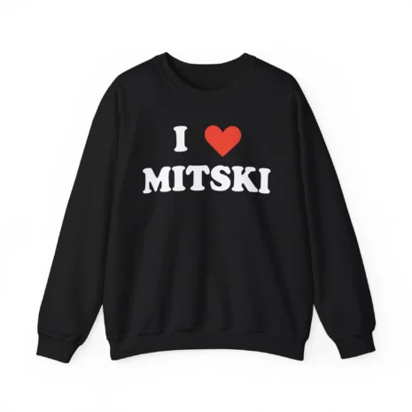 I Love Mitski Unisex Heavy Blend™ Crewneck Sweatshirt Black I Love Mitski Unisex Heavy Blend™ Crewneck Sweatshirt Black
