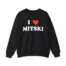 I Love Mitski Unisex Heavy Blend™ Crewneck Sweatshirt Black