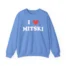 I Love Mitski Unisex Heavy Blend™ Crewneck Sweatshirt Carolina Blue