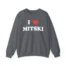 I Love Mitski Unisex Heavy Blend™ Crewneck Sweatshirt Charcoal