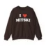 I Love Mitski Unisex Heavy Blend™ Crewneck Sweatshirt Dark Chocolate