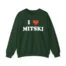 I Love Mitski Unisex Heavy Blend™ Crewneck Sweatshirt Forest Green