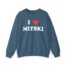 I Love Mitski Unisex Heavy Blend™ Crewneck Sweatshirt Indigo Blue