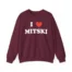 I Love Mitski Unisex Heavy Blend™ Crewneck Sweatshirt Maroon