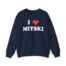 I Love Mitski Unisex Heavy Blend™ Crewneck Sweatshirt Navy