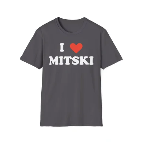 I Love Mitski Unisex Softstyle T-Shirt Charcoal I Love Mitski Unisex Softstyle T-Shirt Charcoal