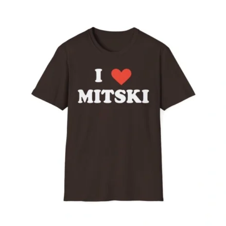 I Love Mitski Unisex Softstyle T-Shirt Dark Chocolate I Love Mitski Unisex Softstyle T-Shirt Dark Chocolate