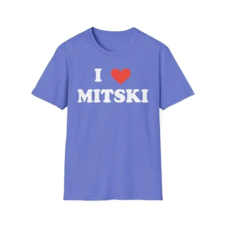 I Love Mitski Unisex Softstyle T-Shirt Heather Royal I Love Mitski Unisex Softstyle T-Shirt Heather Royal