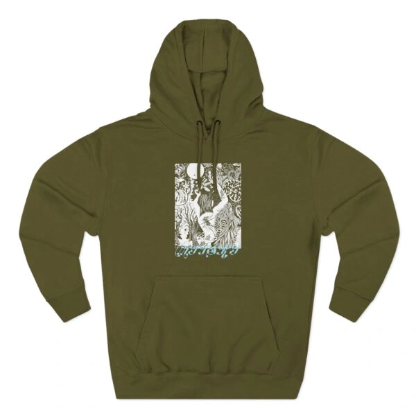 Mitski 2024 Tour Three-Panel Fleece Hoodie Army Green