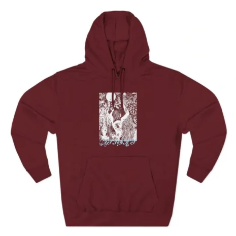 Mitski 2024 Tour Three-Panel Fleece Hoodie Burgundy Mitski 2024 Tour Three-Panel Fleece Hoodie Burgundy