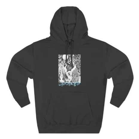 Mitski 2024 Tour Three-Panel Fleece Hoodie Charcoal Heather Mitski 2024 Tour Three-Panel Fleece Hoodie Charcoal Heather
