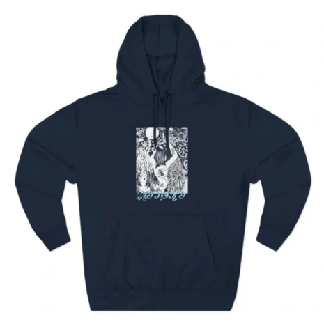 Mitski 2024 Tour Three-Panel Fleece Hoodie Navy Mitski 2024 Tour Three-Panel Fleece Hoodie Navy