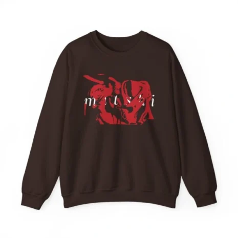 Mitski Be the Cowboy Photo Unisex Heavy Blend™ Crewneck Sweatshirt Dark Chocolate Mitski Be the Cowboy Photo Unisex Heavy Blend™ Crewneck Sweatshirt Dark Chocolate