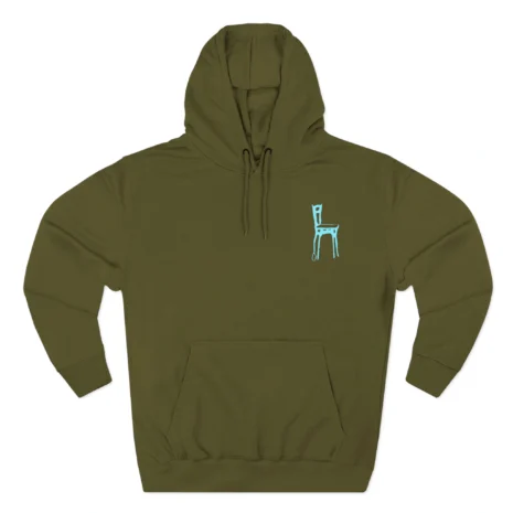 Mitski Chairs Three-Panel Fleece Hoodie Army Green Mitski Chairs Three-Panel Fleece Hoodie Army Green