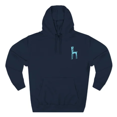 Mitski Chairs Three-Panel Fleece Hoodie Navy