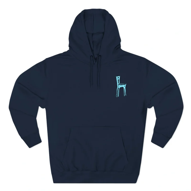 Mitski Chairs Three-Panel Fleece Hoodie Navy