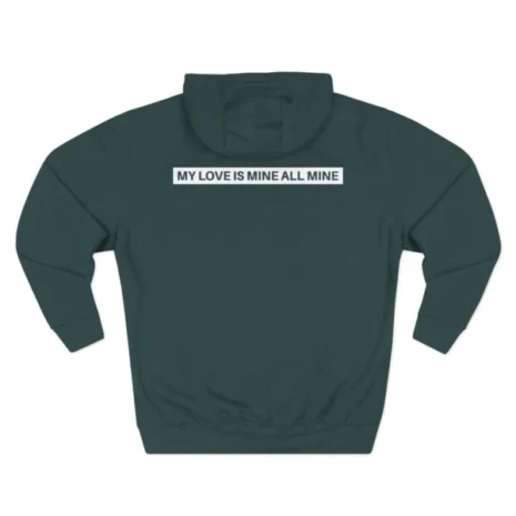 Mitski Chairs Three-Panel Fleece Hoodie Sports Green Back Side Mitski Chairs Three-Panel Fleece Hoodie Sports Green Back Side
