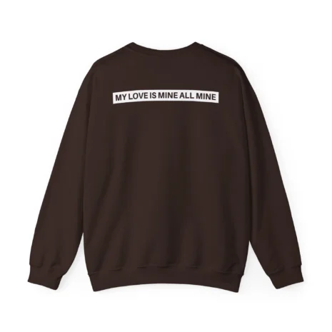 Mitski Chairs Unisex Heavy Blend™ Crewneck Sweatshirt Dark Chocolate Back Side Mitski Chairs Unisex Heavy Blend™ Crewneck Sweatshirt Dark Chocolate Back Side
