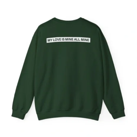 Mitski Chairs Unisex Heavy Blend™ Crewneck Sweatshirt Forest Green Back Side Mitski Chairs Unisex Heavy Blend™ Crewneck Sweatshirt Forest Green Back Side