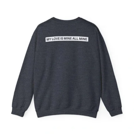 Mitski Chairs Unisex Heavy Blend™ Crewneck Sweatshirt Heather Sport Dark Navy Back Side Mitski Chairs Unisex Heavy Blend™ Crewneck Sweatshirt Heather Sport Dark Navy Back Side