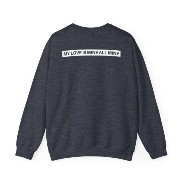 Mitski Chairs Unisex Heavy Blend™ Crewneck Sweatshirt Heather Sport Dark Navy Back Side