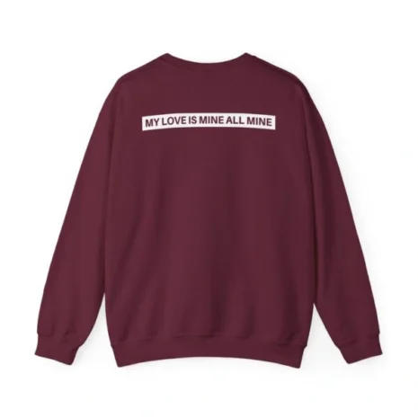 Mitski Chairs Unisex Heavy Blend™ Crewneck Sweatshirt Maroon Back Side Mitski Chairs Unisex Heavy Blend™ Crewneck Sweatshirt Maroon Back Side