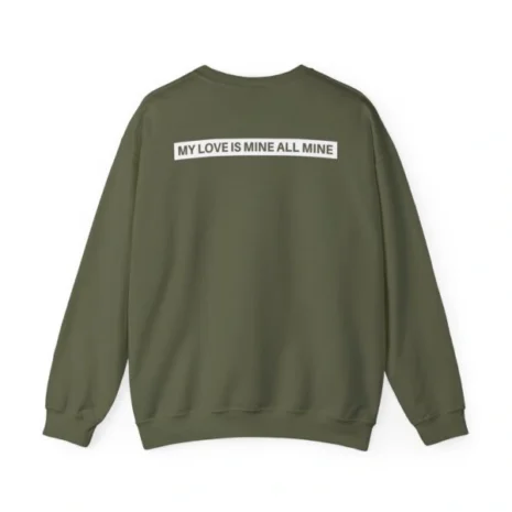 Mitski Chairs Unisex Heavy Blend™ Crewneck Sweatshirt Military Green Back Side Mitski Chairs Unisex Heavy Blend™ Crewneck Sweatshirt Military Green Back Side