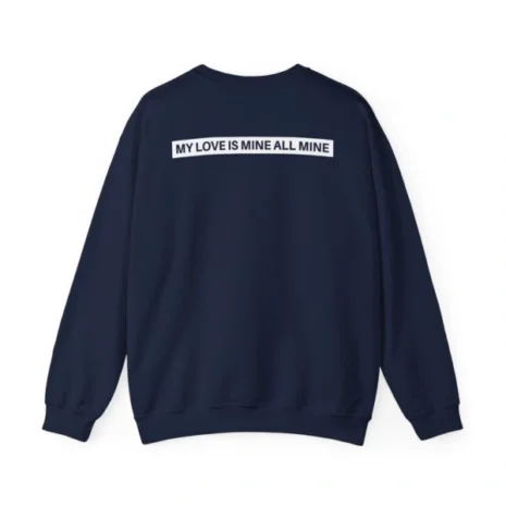 Mitski Chairs Unisex Heavy Blend™ Crewneck Sweatshirt Navy Back Side Mitski Chairs Unisex Heavy Blend™ Crewneck Sweatshirt Navy Back Side