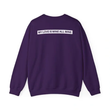 Mitski Chairs Unisex Heavy Blend™ Crewneck Sweatshirt Purple Back Side Mitski Chairs Unisex Heavy Blend™ Crewneck Sweatshirt Purple Back Side