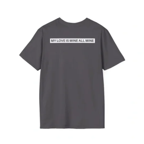Mitski Chairs Unisex Softstyle T-Shirt Charcoal Back Side Mitski Chairs Unisex Softstyle T-Shirt Charcoal Back Side