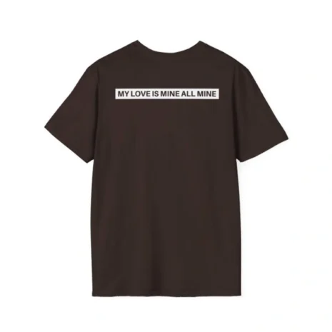 Mitski Chairs Unisex Softstyle T-Shirt Dark Chocolate Back Side Mitski Chairs Unisex Softstyle T-Shirt Dark Chocolate Back Side