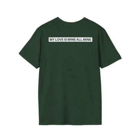 Mitski Chairs Unisex Softstyle T-Shirt Forest Green Back Side Mitski Chairs Unisex Softstyle T-Shirt Forest Green Back Side