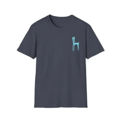 Mitski Chairs Unisex Softstyle T-Shirt Heather Navy Mitski Chairs Unisex Softstyle T-Shirt Heather Navy