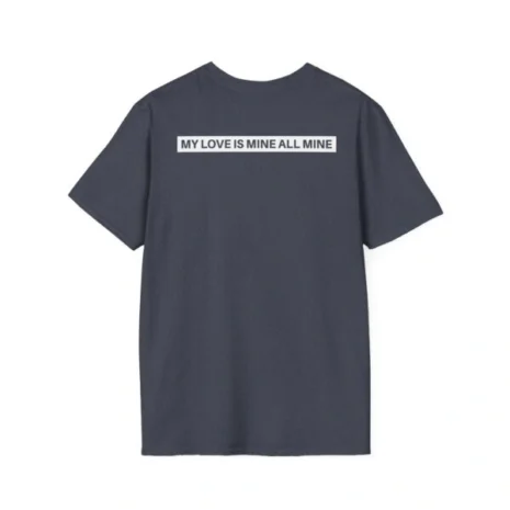 Mitski Chairs Unisex Softstyle T-Shirt Heather Navy Back Side Mitski Chairs Unisex Softstyle T-Shirt Heather Navy Back Side