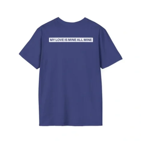 Mitski Chairs Unisex Softstyle T-Shirt Metro Blue Back Side Mitski Chairs Unisex Softstyle T-Shirt Metro Blue Back Side