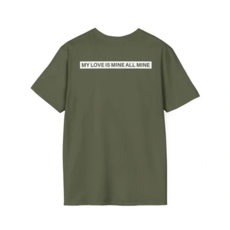 Mitski Chairs Unisex Softstyle T-Shirt Military Green Back Side Mitski Chairs Unisex Softstyle T-Shirt Military Green Back Side