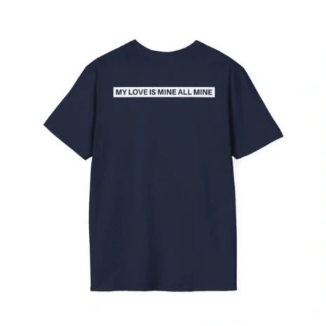 Mitski Chairs Unisex Softstyle T-Shirt Navy Back Side Mitski Chairs Unisex Softstyle T-Shirt Navy Back Side