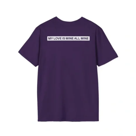 Mitski Chairs Unisex Softstyle T-Shirt Purple Back Side Mitski Chairs Unisex Softstyle T-Shirt Purple Back Side