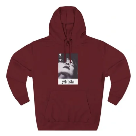 Mitski Chipped Mug Three-Panel Fleece Hoodie Burgundy Mitski Chipped Mug Three-Panel Fleece Hoodie Burgundy