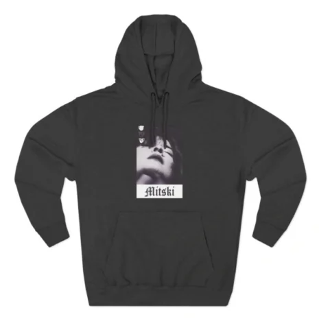 Mitski Chipped Mug Three-Panel Fleece Hoodie Charcoal Heather Mitski Chipped Mug Three-Panel Fleece Hoodie Charcoal Heather