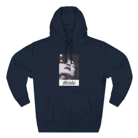 Mitski Chipped Mug Three-Panel Fleece Hoodie Navy Mitski Chipped Mug Three-Panel Fleece Hoodie Navy