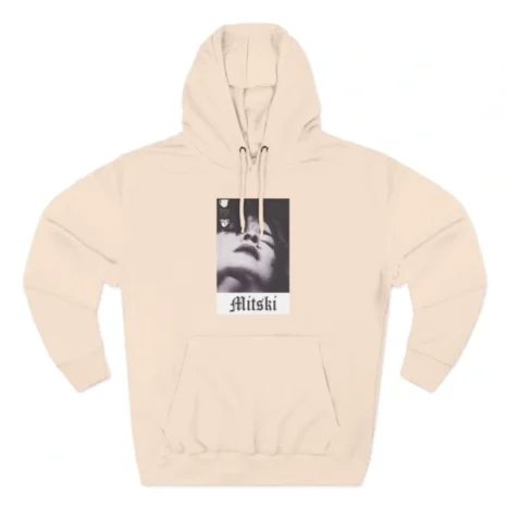 Mitski Chipped Mug Three-Panel Fleece Hoodie Pale Pink