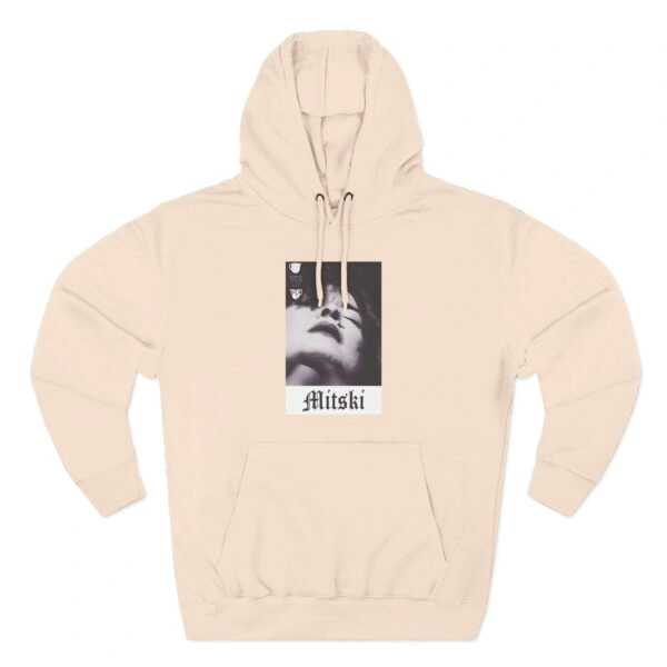 Mitski Chipped Mug Three-Panel Fleece Hoodie Pale Pink