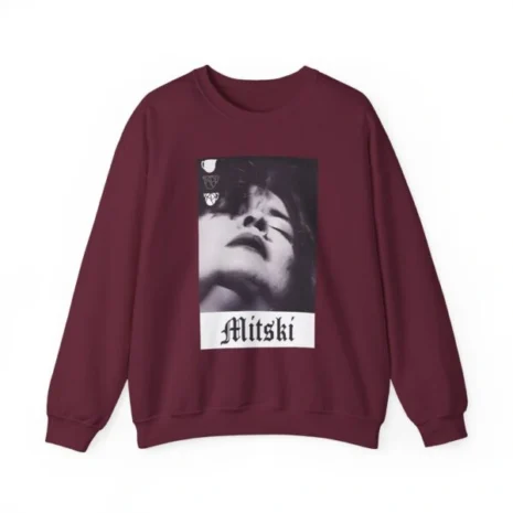 Mitski Chipped Mug Unisex Heavy Blend™ Crewneck Sweatshirt Maroon Mitski Chipped Mug Unisex Heavy Blend™ Crewneck Sweatshirt Maroon