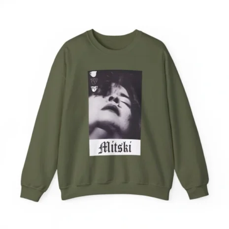 Mitski Chipped Mug Unisex Heavy Blend™ Crewneck Sweatshirt Military Green Mitski Chipped Mug Unisex Heavy Blend™ Crewneck Sweatshirt Military Green