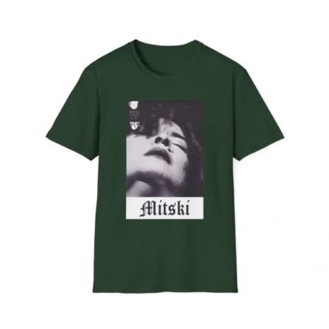 Mitski Chipped Mug Unisex Softstyle T-Shirt Forest Green Mitski Chipped Mug Unisex Softstyle T-Shirt Forest Green