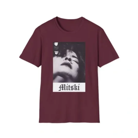 Mitski Chipped Mug Unisex Softstyle T-Shirt Maroon Mitski Chipped Mug Unisex Softstyle T-Shirt Maroon