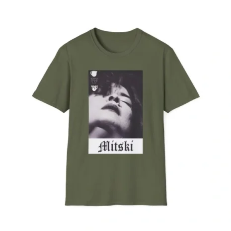 Mitski Chipped Mug Unisex Softstyle T-Shirt Military Green Mitski Chipped Mug Unisex Softstyle T-Shirt Military Green