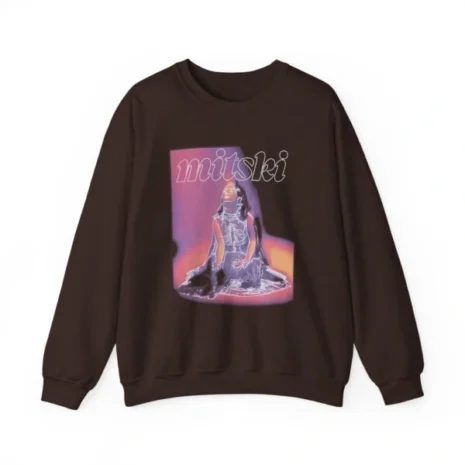 Mitski Dreamcore Glow Unisex Heavy Blend™ Crewneck Sweatshirt Dark Chocolate Mitski Dreamcore Glow Unisex Heavy Blend™ Crewneck Sweatshirt Dark Chocolate