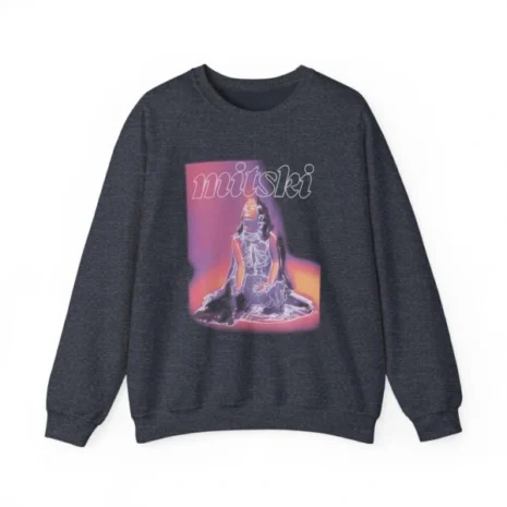Mitski Dreamcore Glow Unisex Heavy Blend™ Crewneck Sweatshirt Heather Sport Dark Navy Mitski Dreamcore Glow Unisex Heavy Blend™ Crewneck Sweatshirt Heather Sport Dark Navy